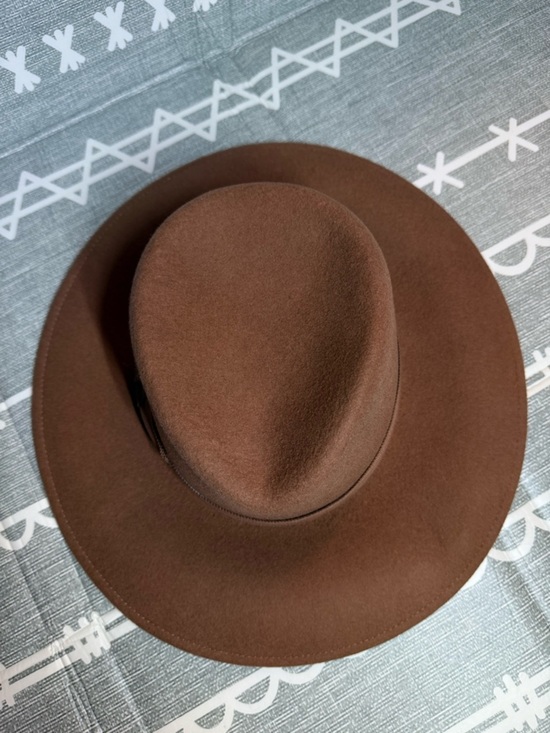 Eric Javits Wide-Brim Wool Fedora Hat in Russet main image 7